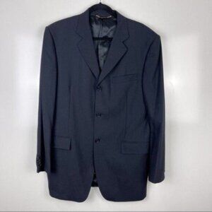 Dolce & Gabbana Navy Blue 3 Button Virgin Wool Blazer Suit Jacket Size IT 52